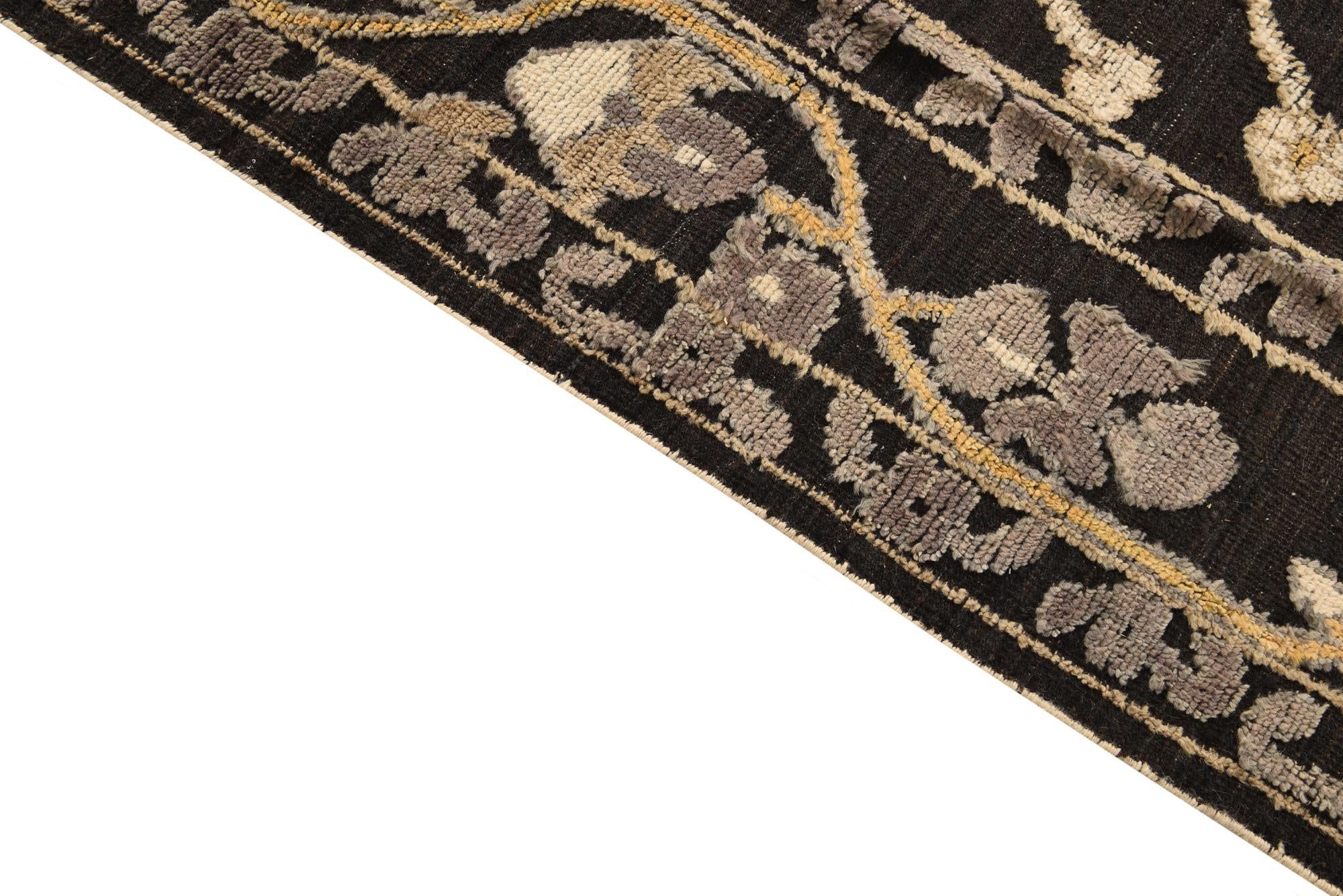 9' 1 x 12' 3 Hand Knotted Oushak Wool Rug