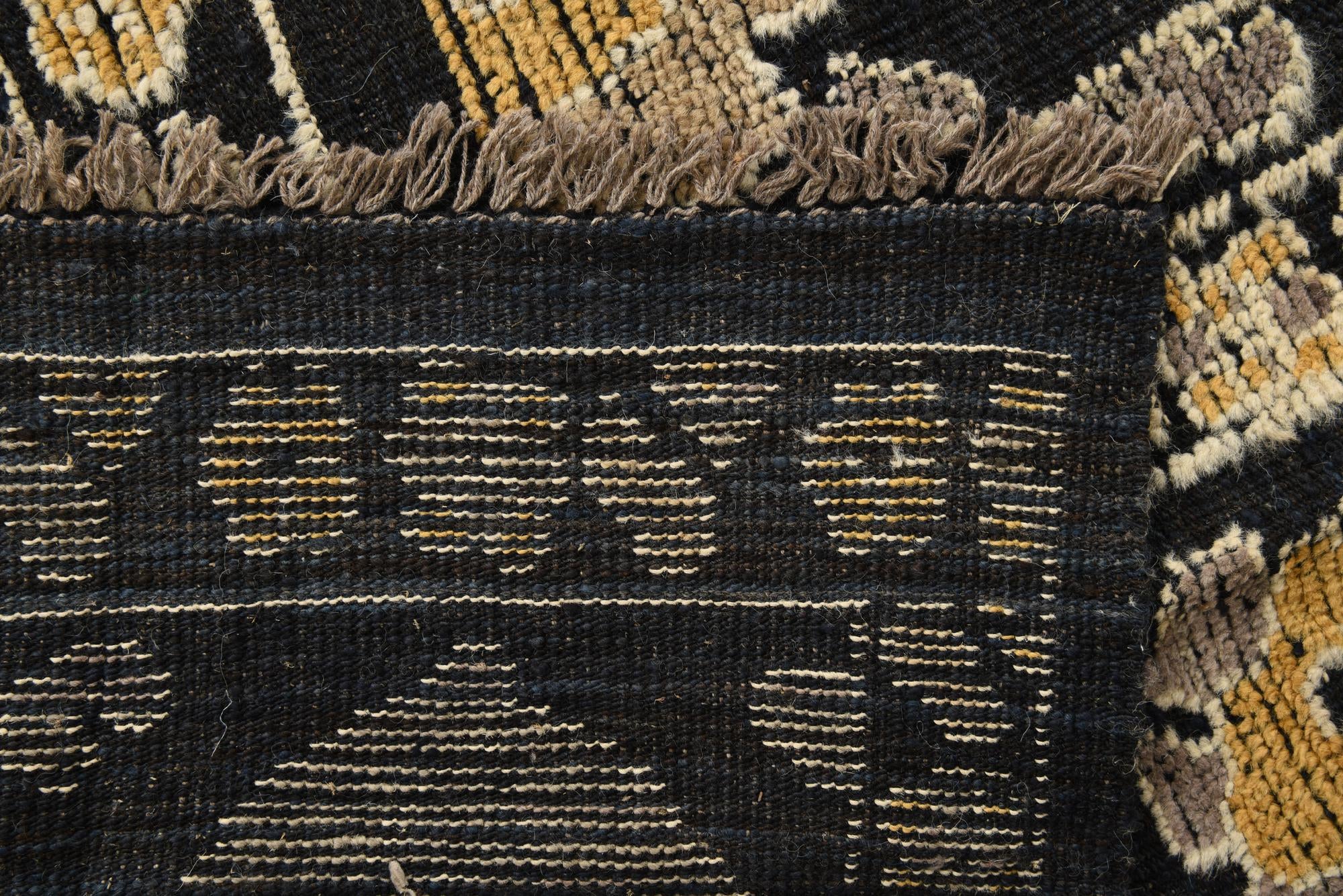9' x 12' 6 Hand Knotted Oushak Wool Rug