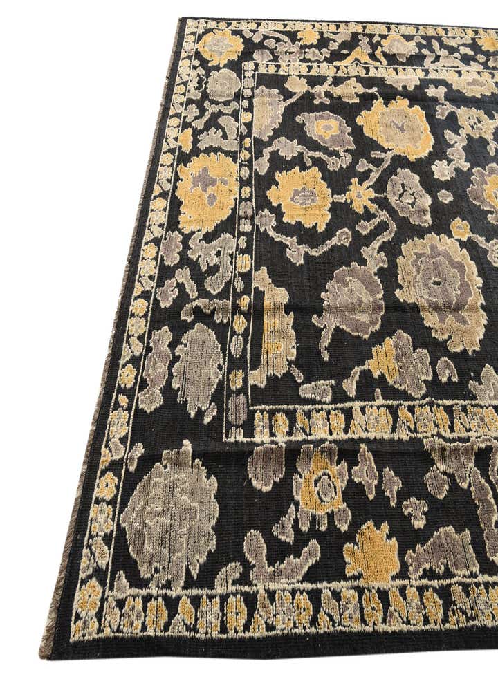 9' x 12' 6 Hand Knotted Oushak Wool Rug