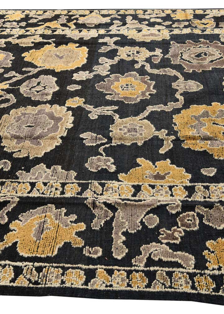 9' x 12' 6 Hand Knotted Oushak Wool Rug