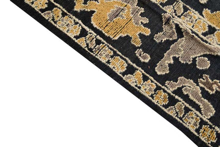 9' x 12' 6 Hand Knotted Oushak Wool Rug