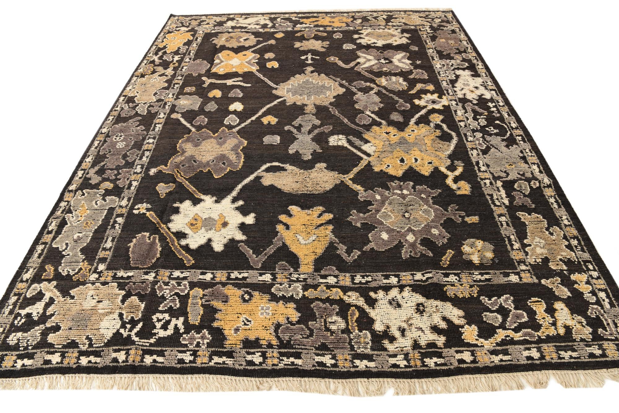 8' 3 x 10' 8 Hand Knotted Oushak Wool Rug