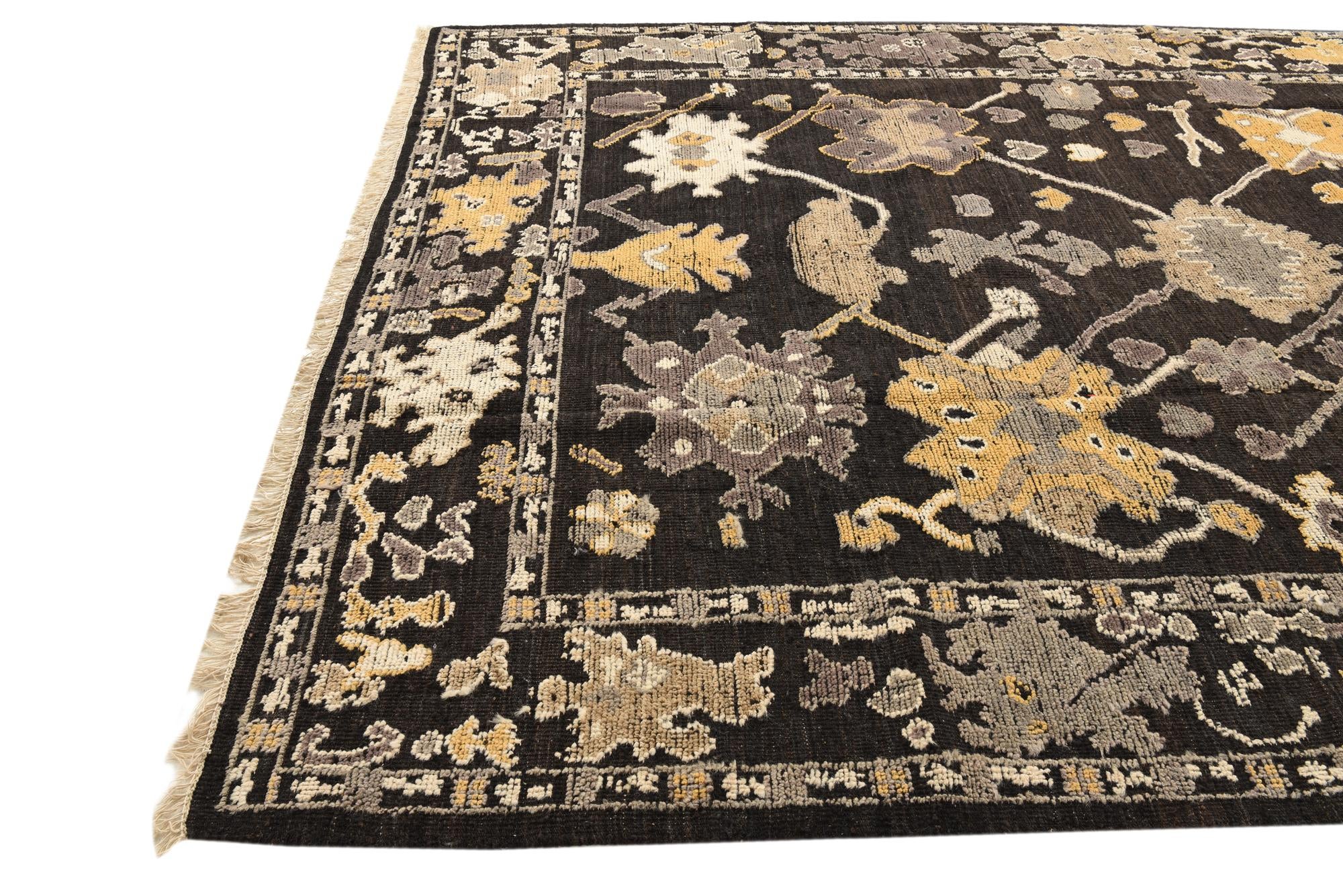 8' 3 x 10' 8 Hand Knotted Oushak Wool Rug