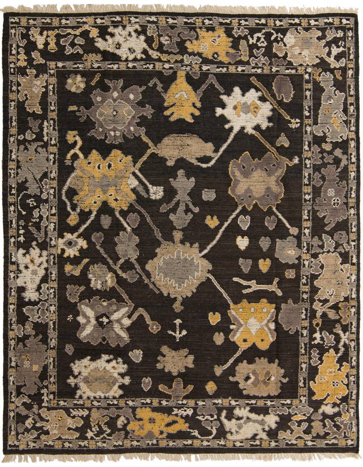 Detail image of 8' 3 x 10' 8 Hand Knotted Oushak Wool Rug