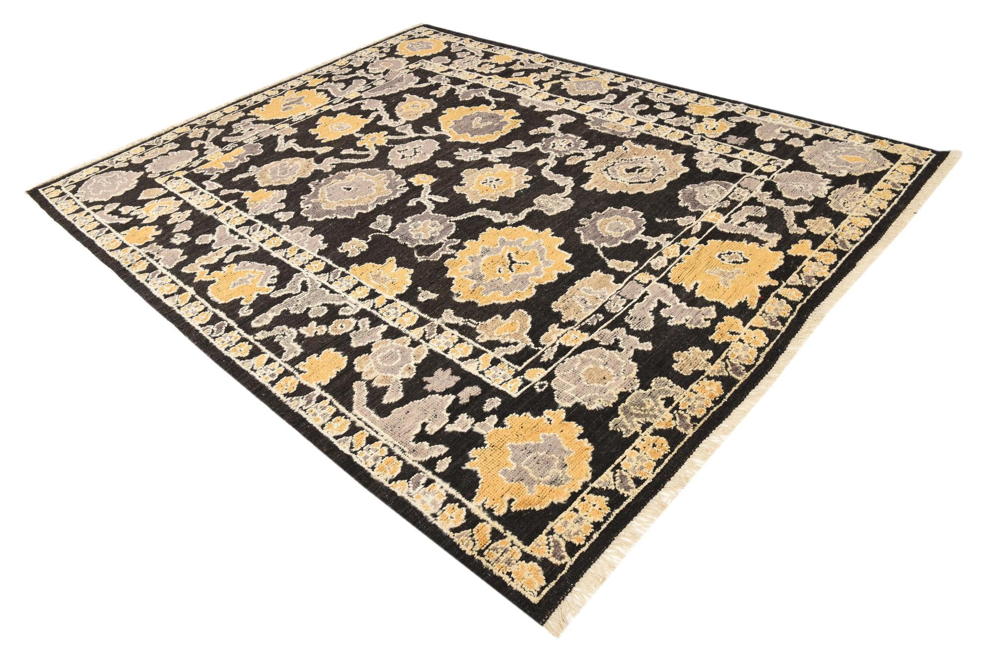8' 3 x 10' 5 Hand Knotted Oushak Wool Rug