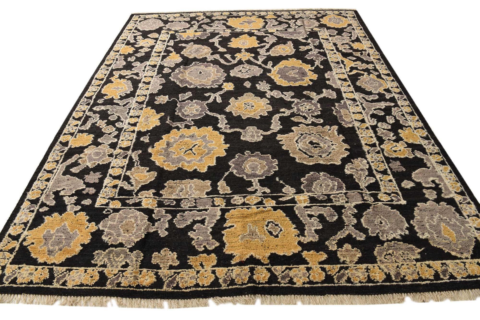 8' 3 x 10' 5 Hand Knotted Oushak Wool Rug