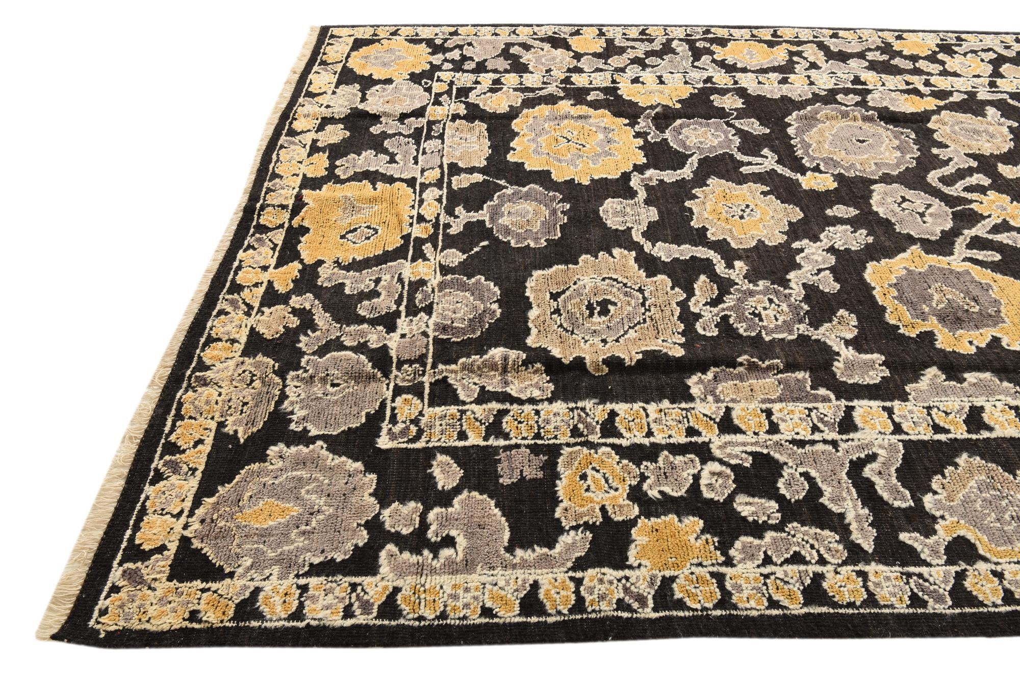 8' 3 x 10' 5 Hand Knotted Oushak Wool Rug