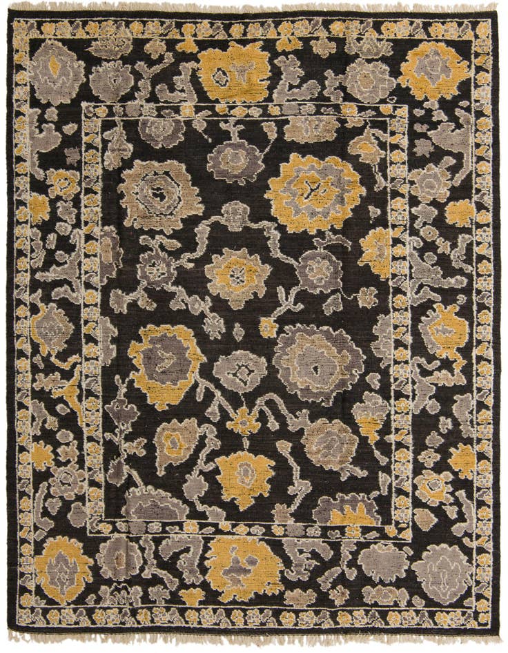Detail image of 8' 3 x 10' 5 Hand Knotted Oushak Wool Rug