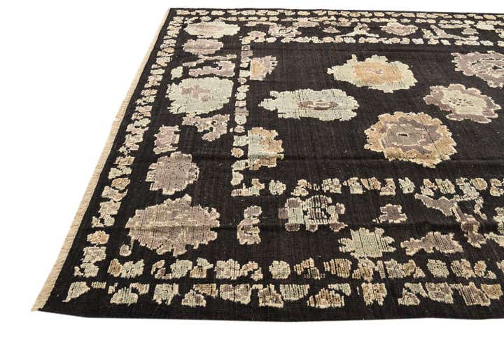 9' x 12' 5 Hand Knotted Oushak Wool Rug