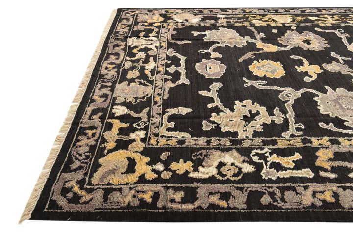 9' x 12' 4 Hand Knotted Oushak Wool Rug