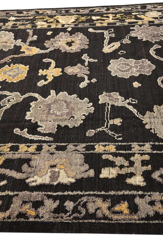 9' x 12' 4 Hand Knotted Oushak Wool Rug