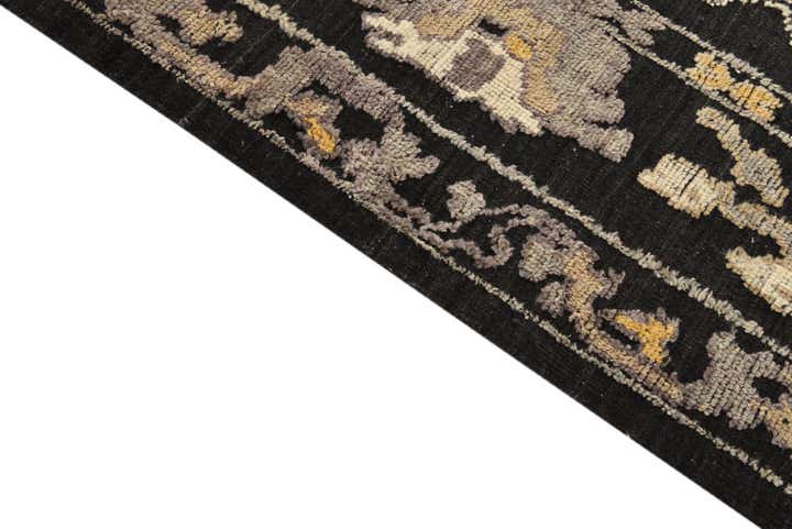 9' x 12' 4 Hand Knotted Oushak Wool Rug