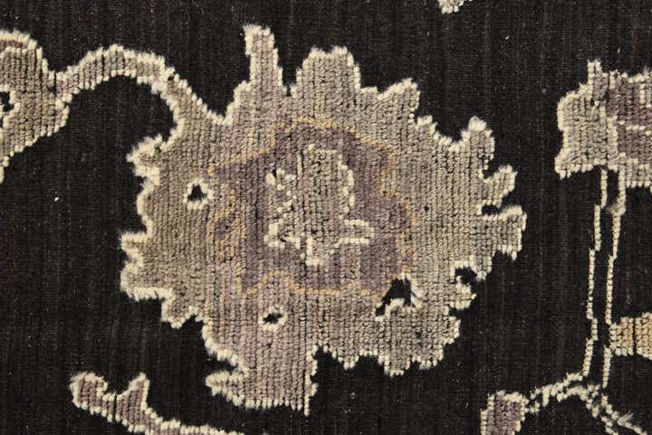9' x 12' 4 Hand Knotted Oushak Wool Rug