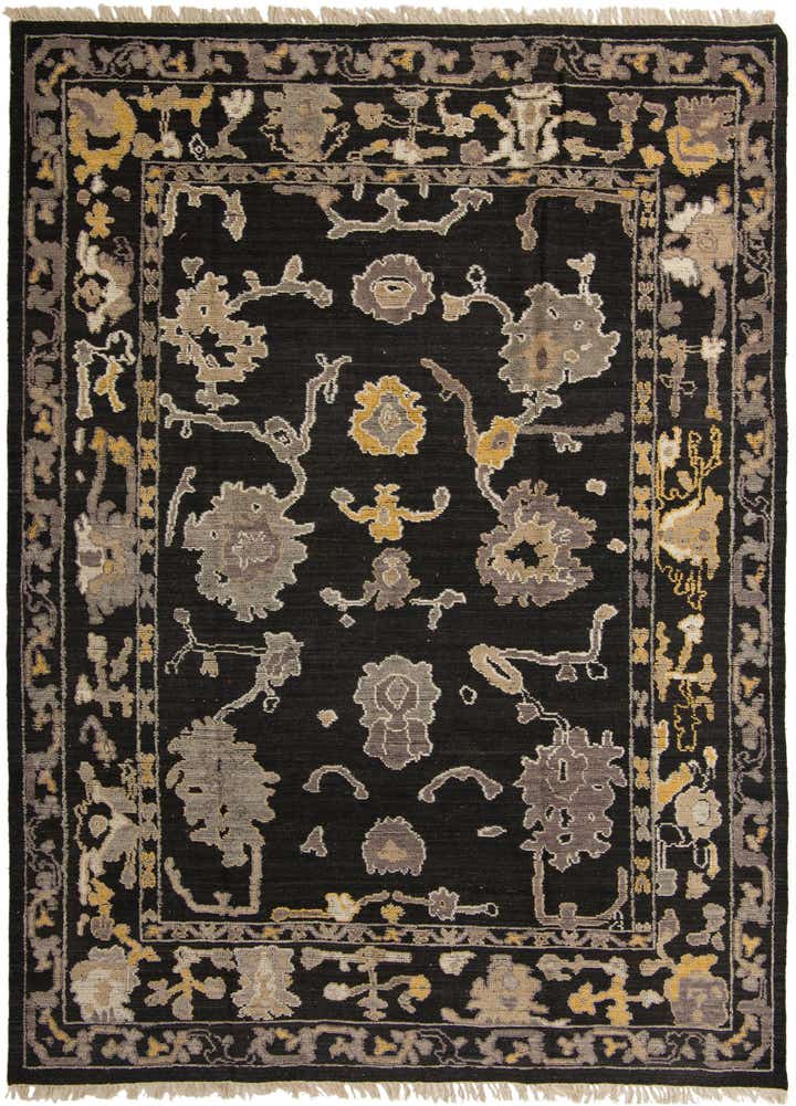 9' x 12' 4 Hand Knotted Oushak Wool Rug