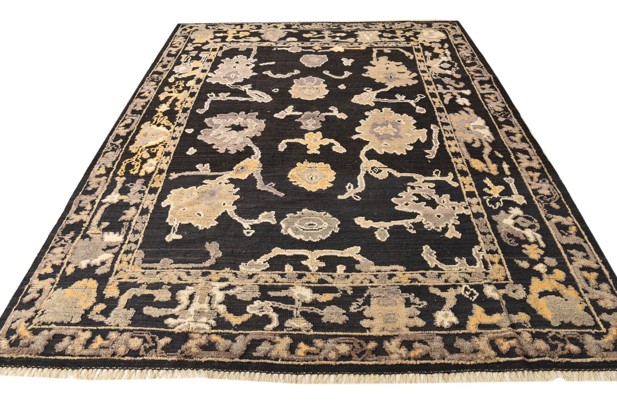 8' 2 x 10' 3 Hand Knotted Oushak Wool Rug