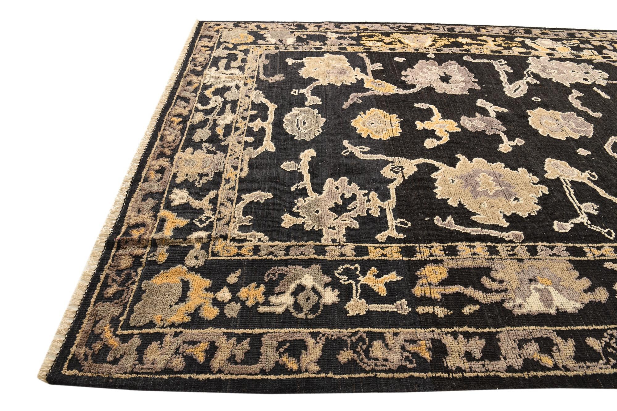 8' 2 x 10' 3 Hand Knotted Oushak Wool Rug