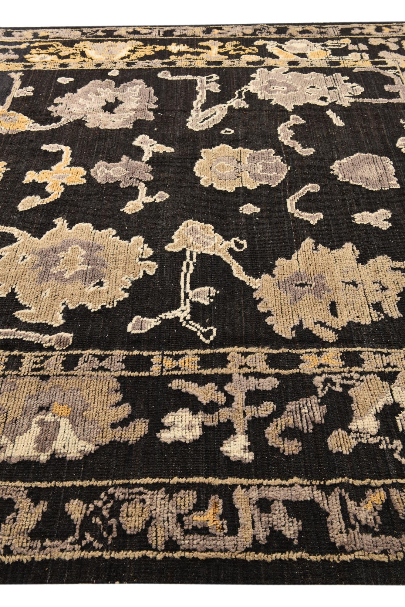8' 2 x 10' 3 Hand Knotted Oushak Wool Rug