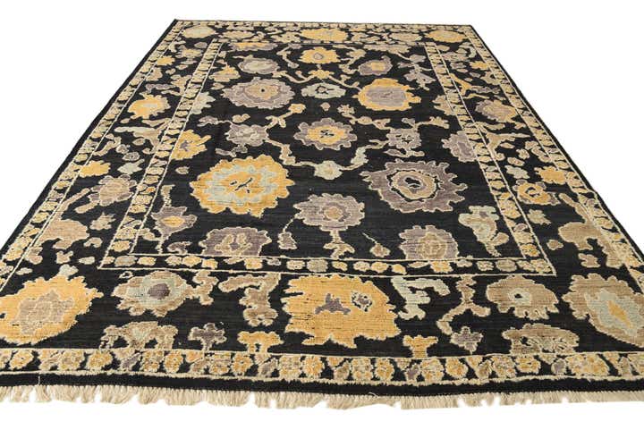 9' x 12' 2 Hand Knotted Oushak Wool Rug