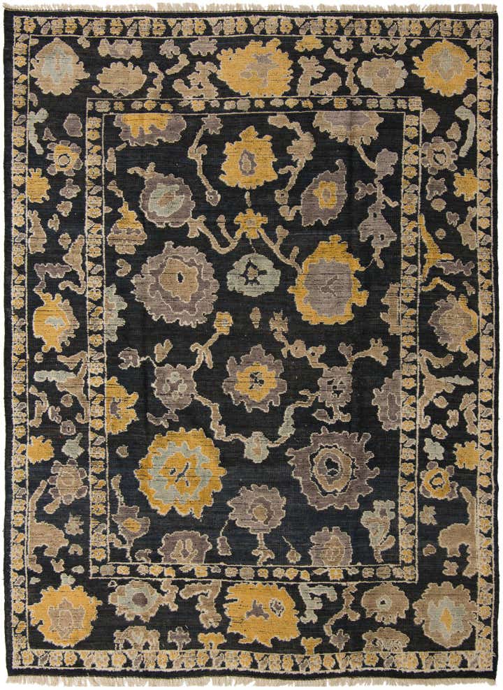 9' x 12' 2 Hand Knotted Oushak Wool Rug
