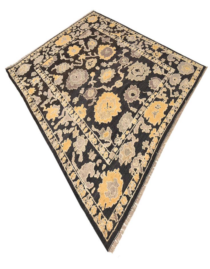 Detail image of 9' 5 x 12'  Hand Knotted Oushak Wool Rug