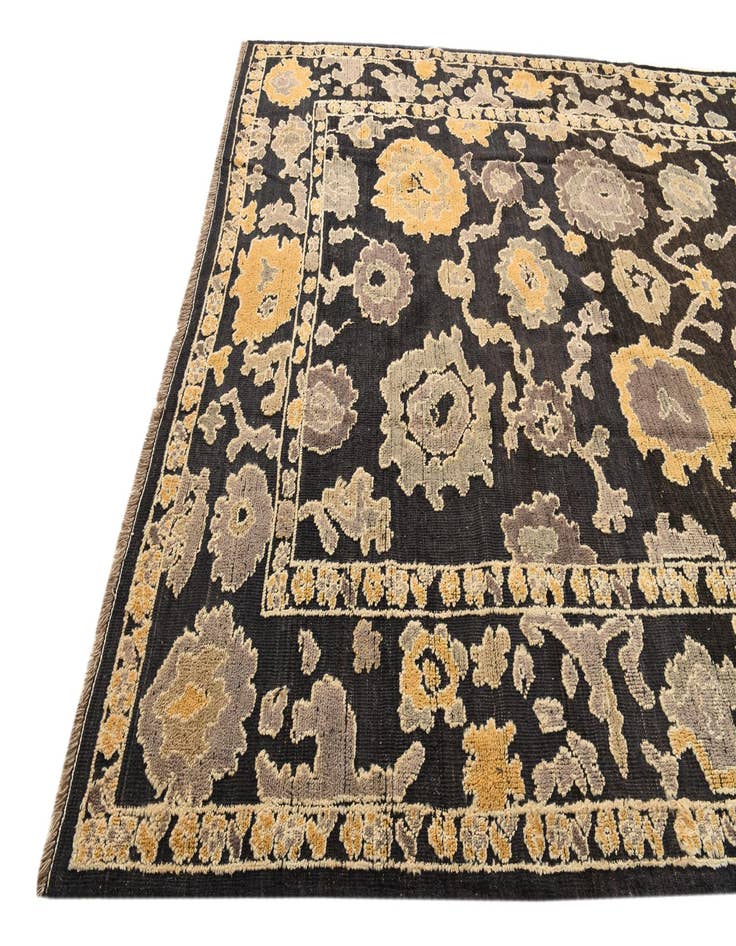 Detail image of 9' 5 x 12'  Hand Knotted Oushak Wool Rug