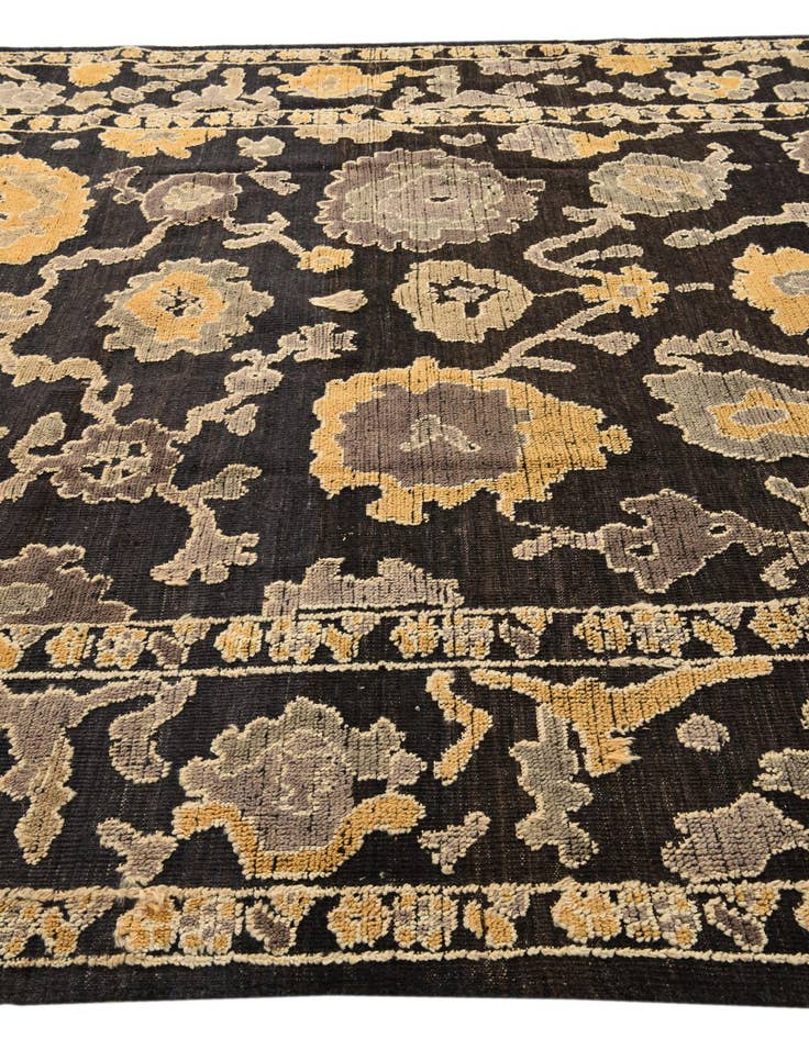 Detail image of 9' 5 x 12'  Hand Knotted Oushak Wool Rug