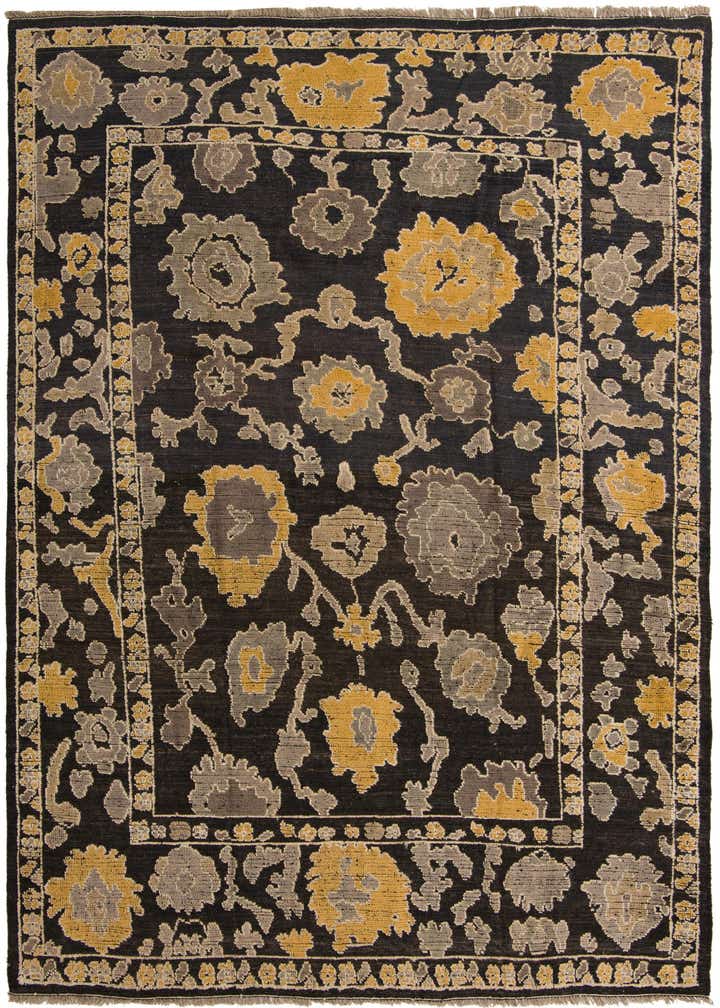 9' 5 x 12' Hand Knotted Oushak Wool Rug
