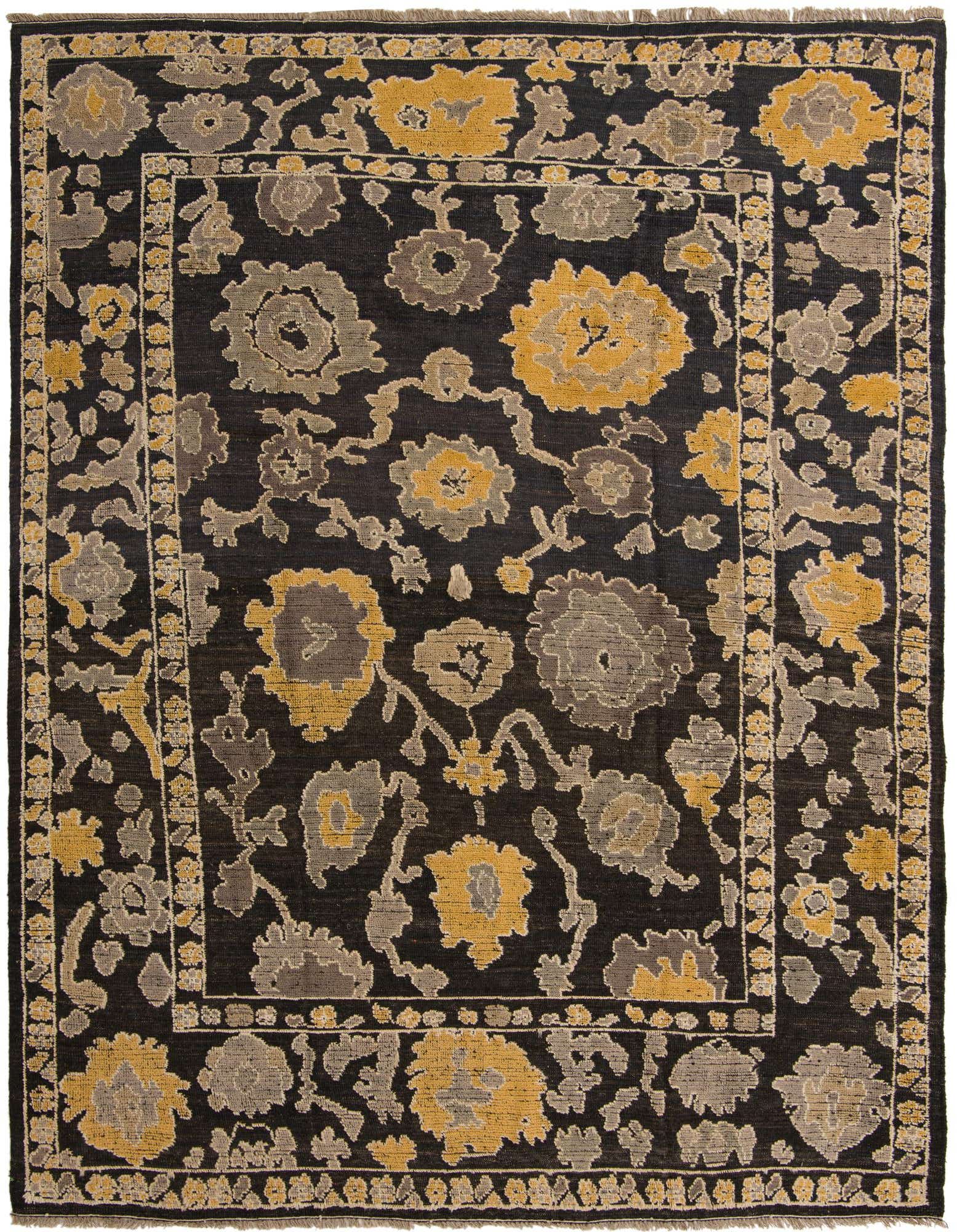 9' 5 x 12' Hand Knotted Oushak Wool Rug