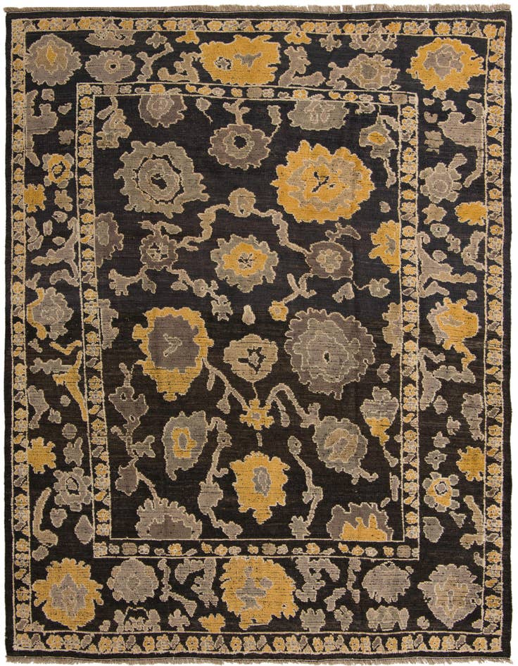 Detail image of 9' 5 x 12' Hand Knotted Oushak Wool Rug
