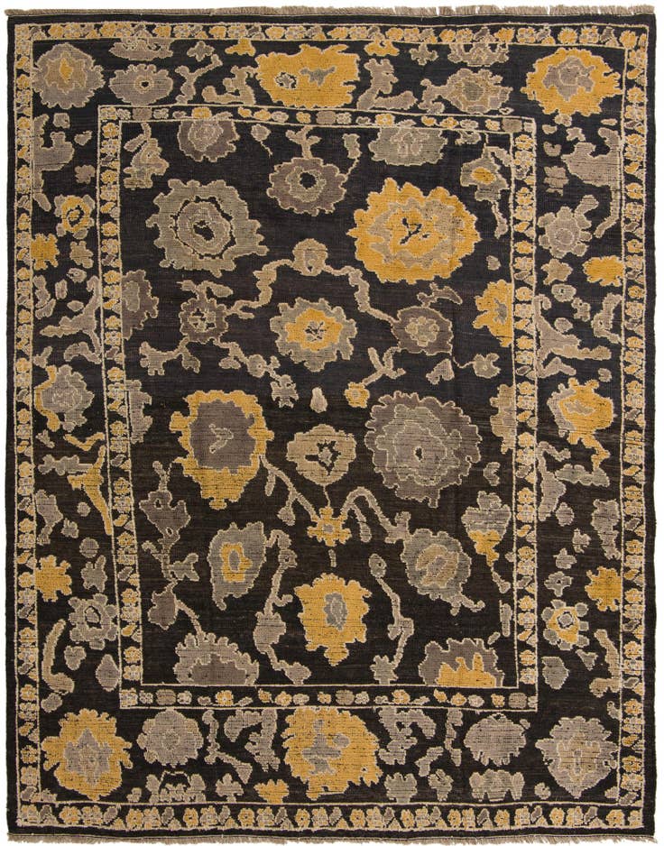 Detail image of 9' 5 x 12' Hand Knotted Oushak Wool Rug