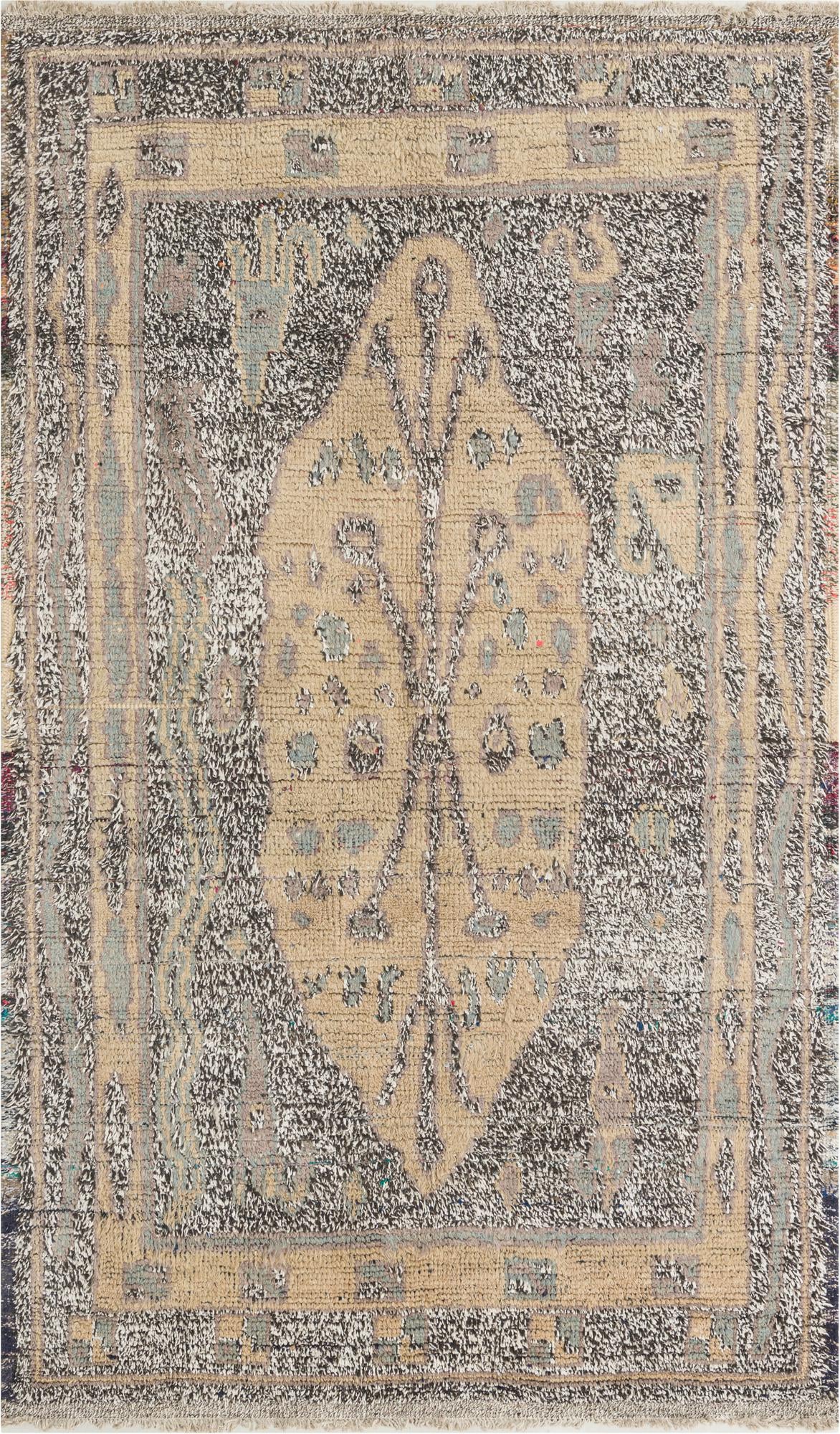 5' x 8' 6 Hand Knotted Oushak Wool Rug