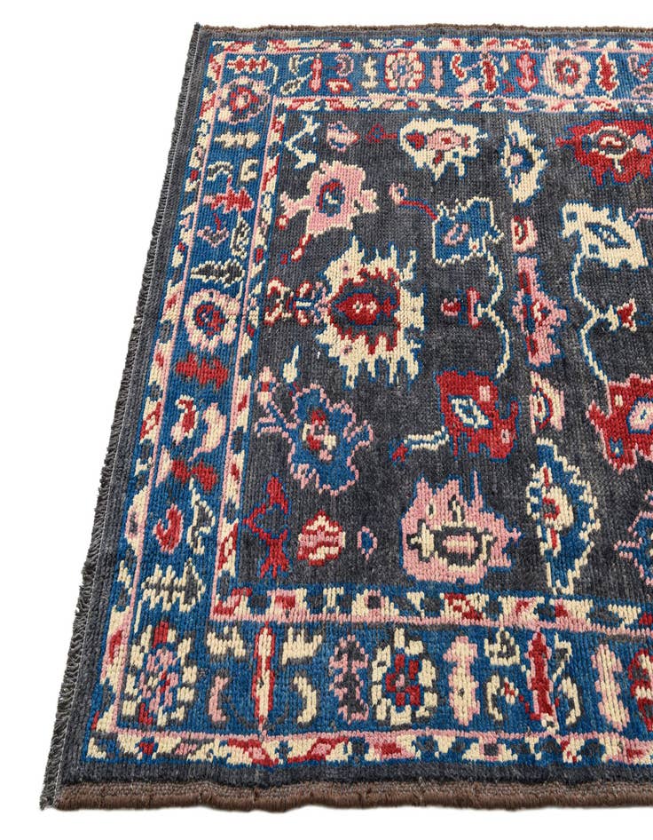 Detail image of 5' 1 x 7' Hand Knotted Oushak Wool Rug