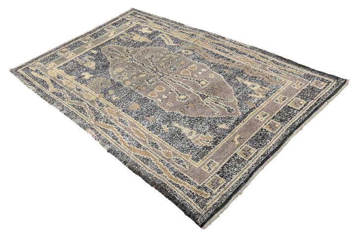 5' 1 x 8' Hand Knotted Oushak Wool Rug