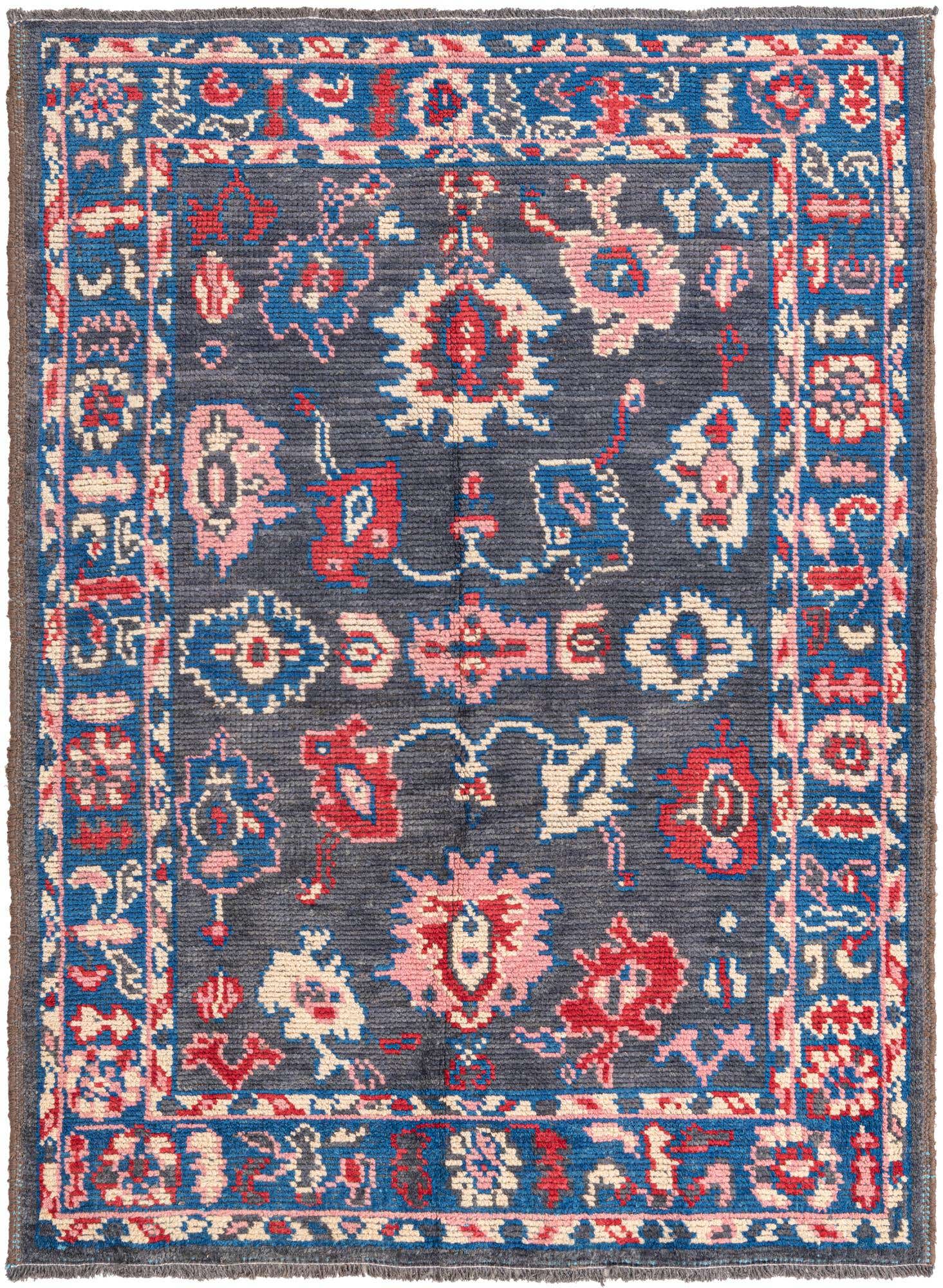 5' 2 x 7' Hand Knotted Oushak Wool Rug
