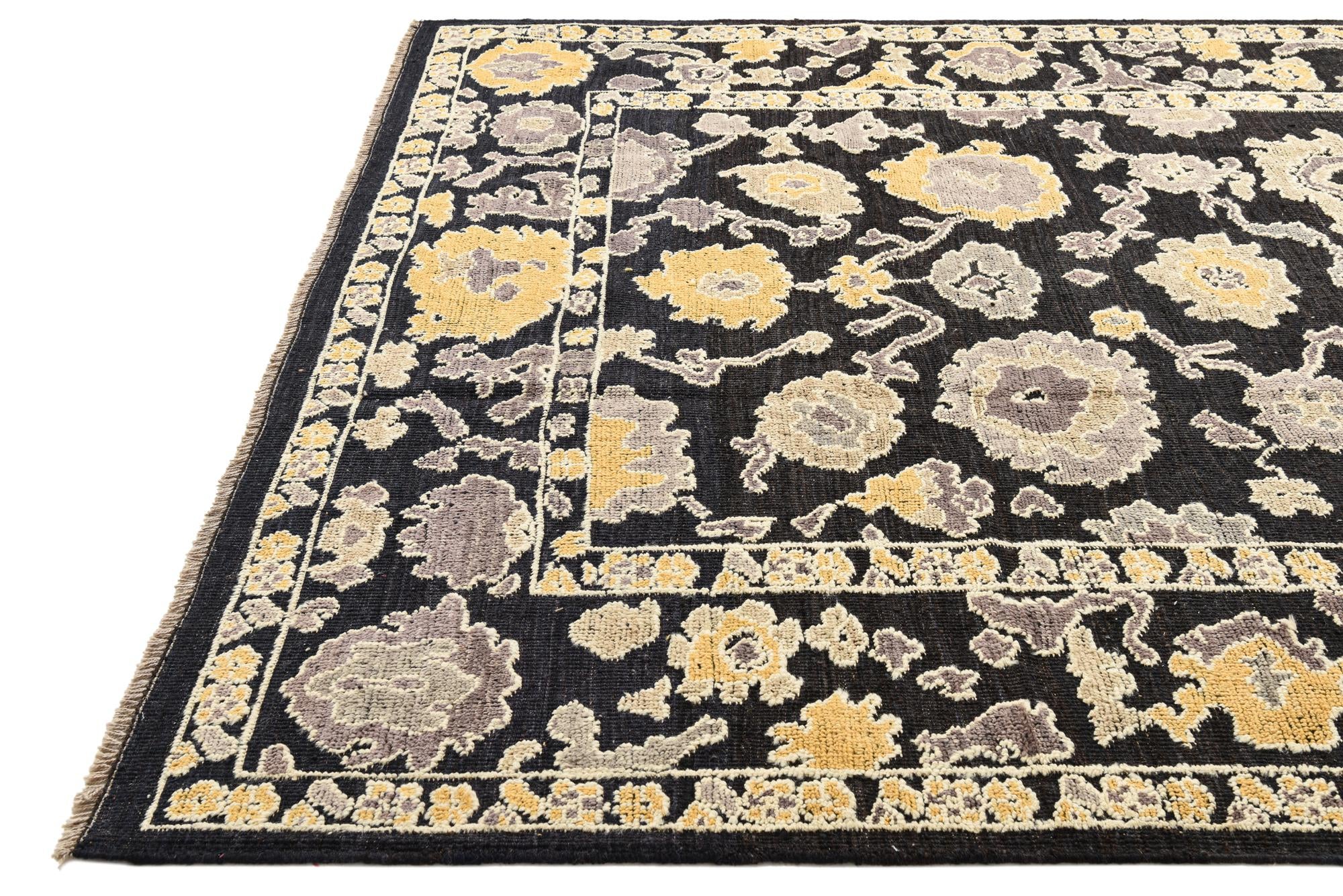 8' 4 x 9' 6 Hand Knotted Oushak Wool Rug
