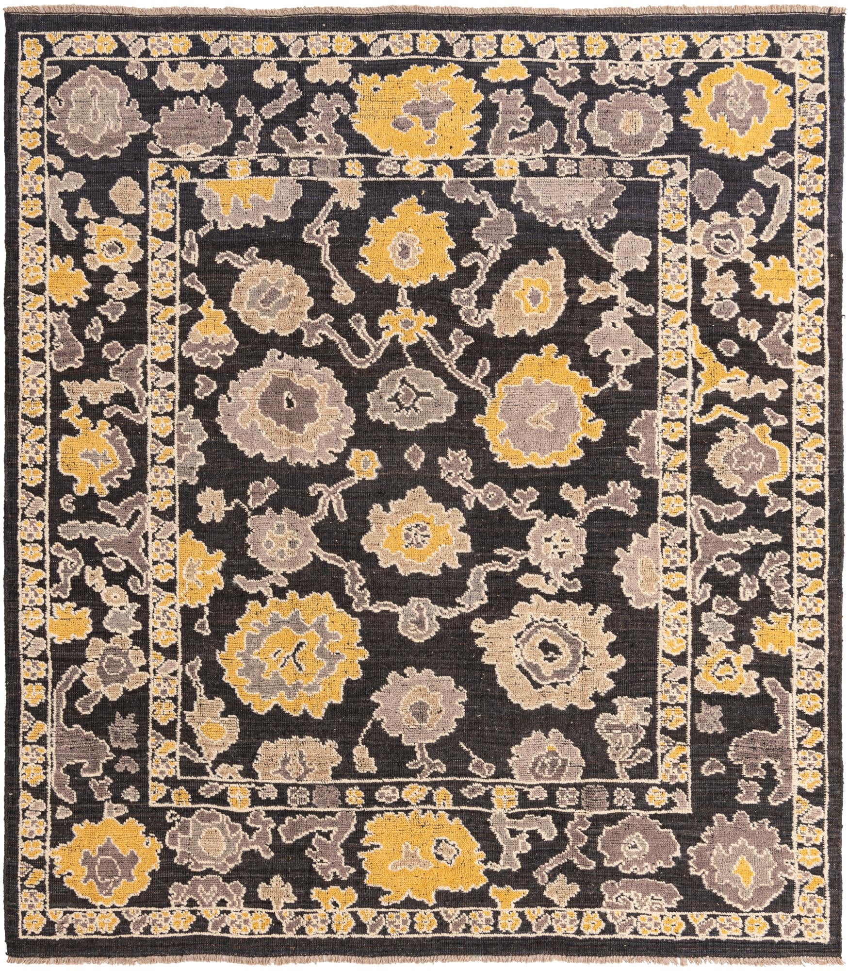 8' 4 x 9' 6 Hand Knotted Oushak Wool Rug