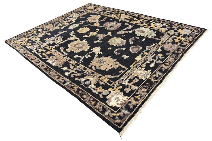 Detail image of 8' 1 x 10' 1 Hand Knotted Oushak Wool Rug