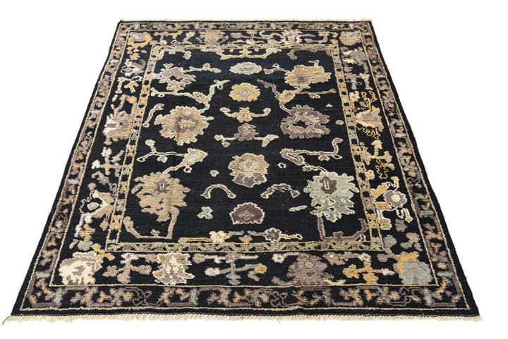 8' 1 x 10' 1 Hand Knotted Oushak Wool Rug