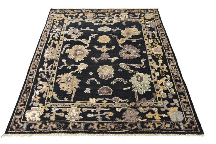Detail image of 8' 1 x 10' 1 Hand Knotted Oushak Wool Rug