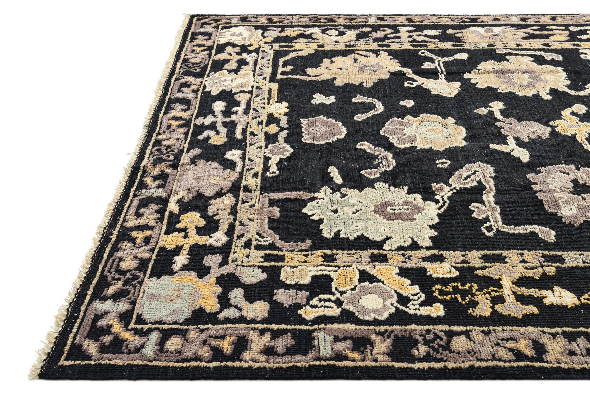 8' 1 x 10' 1 Hand Knotted Oushak Wool Rug
