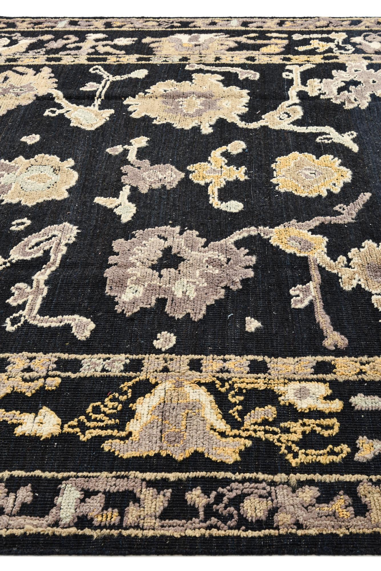 8' 1 x 10' 1 Hand Knotted Oushak Wool Rug