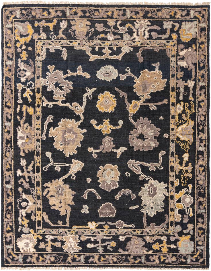 Detail image of 8' 1 x 10' 1 Hand Knotted Oushak Wool Rug