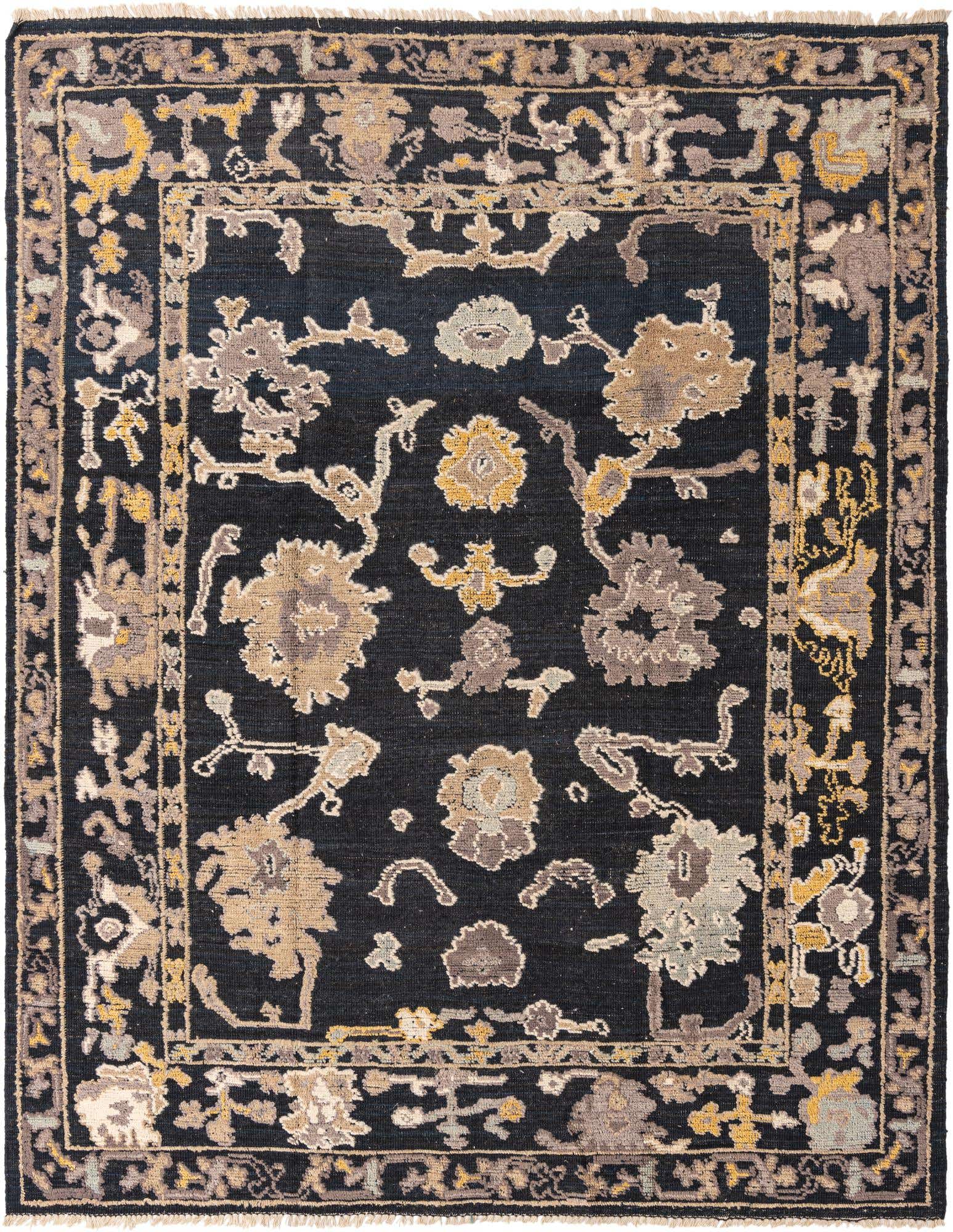 8' 1 x 10' 1 Hand Knotted Oushak Wool Rug