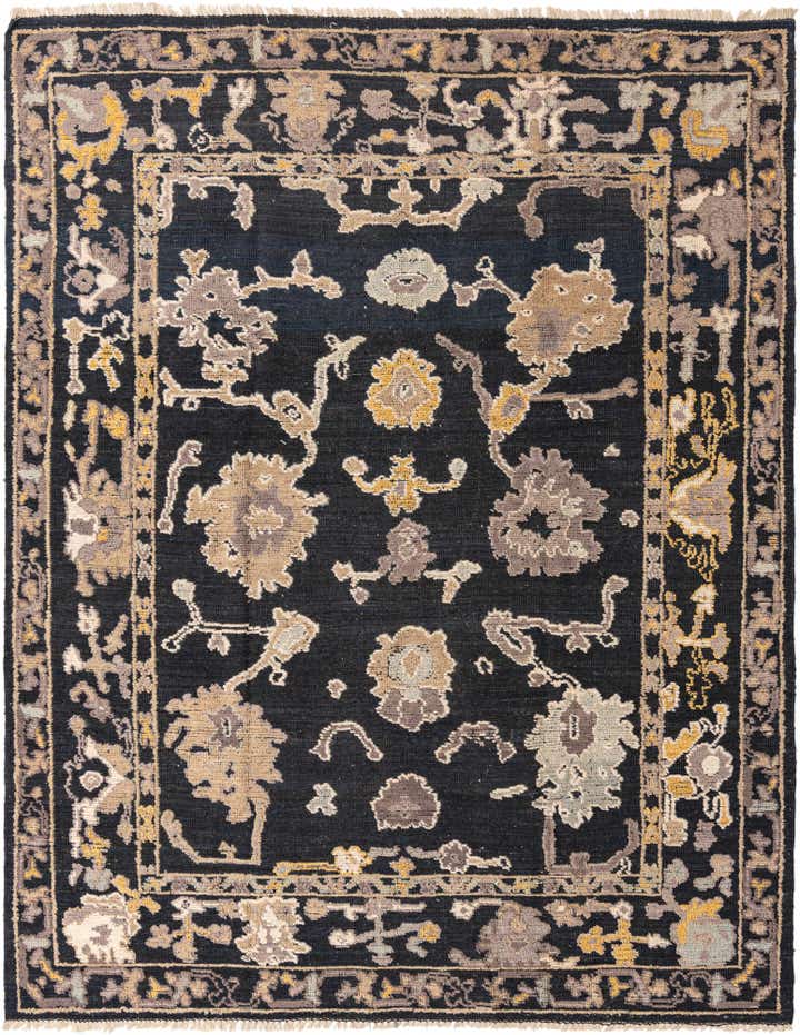 8' 1 x 10' 1 Hand Knotted Oushak Wool Rug