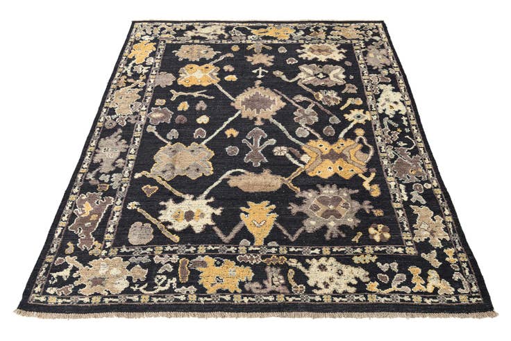 Detailansicht von 245cm x 310cm Handgeknüpft Oushak Wolle Teppich