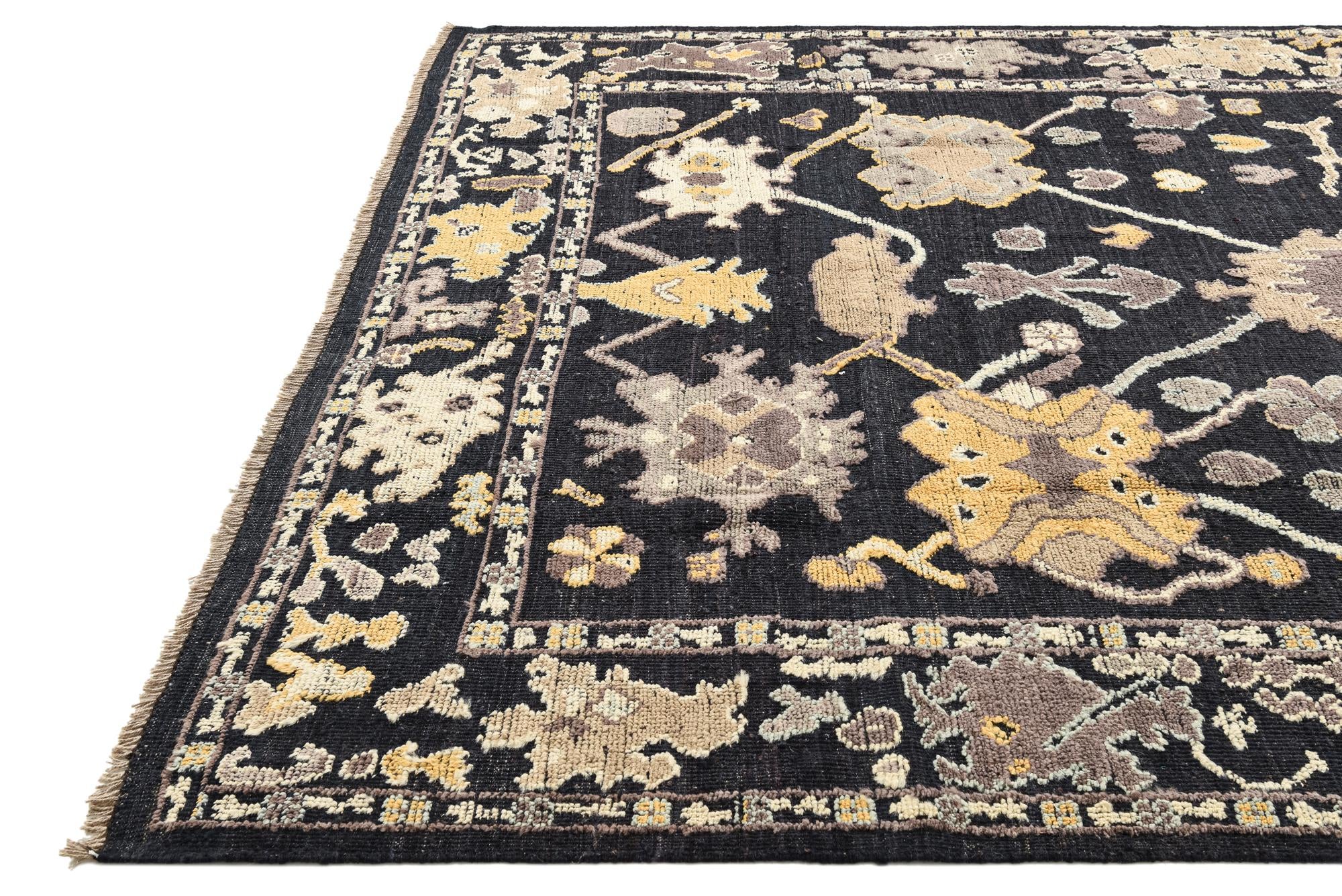 8' x 10' 2 Hand Knotted Oushak Wool Rug