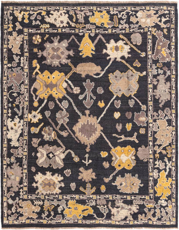 Detail image of 8' x 10' 2 Hand Knotted Oushak Wool Rug
