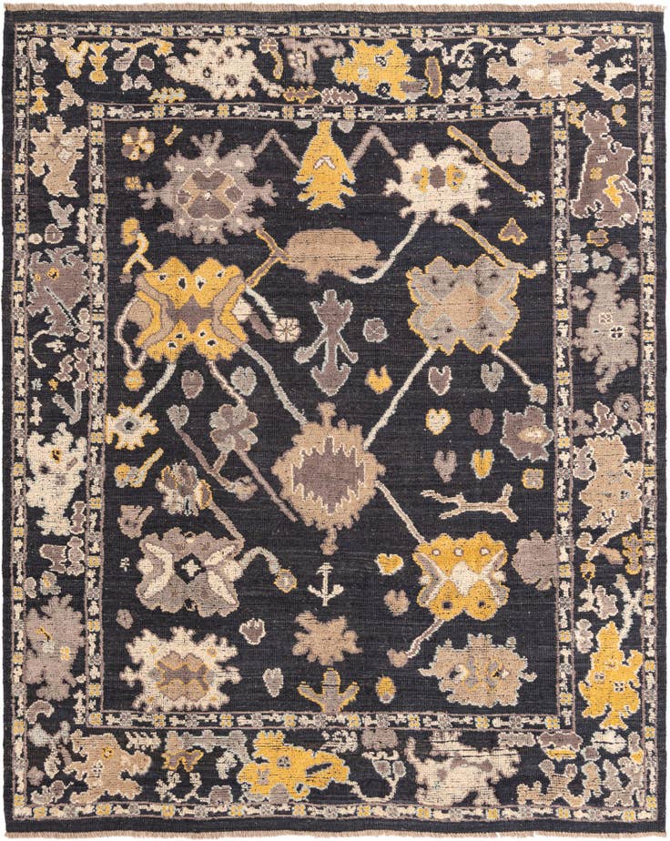 Detailansicht von 245cm x 310cm Handgeknüpft Oushak Wolle Teppich