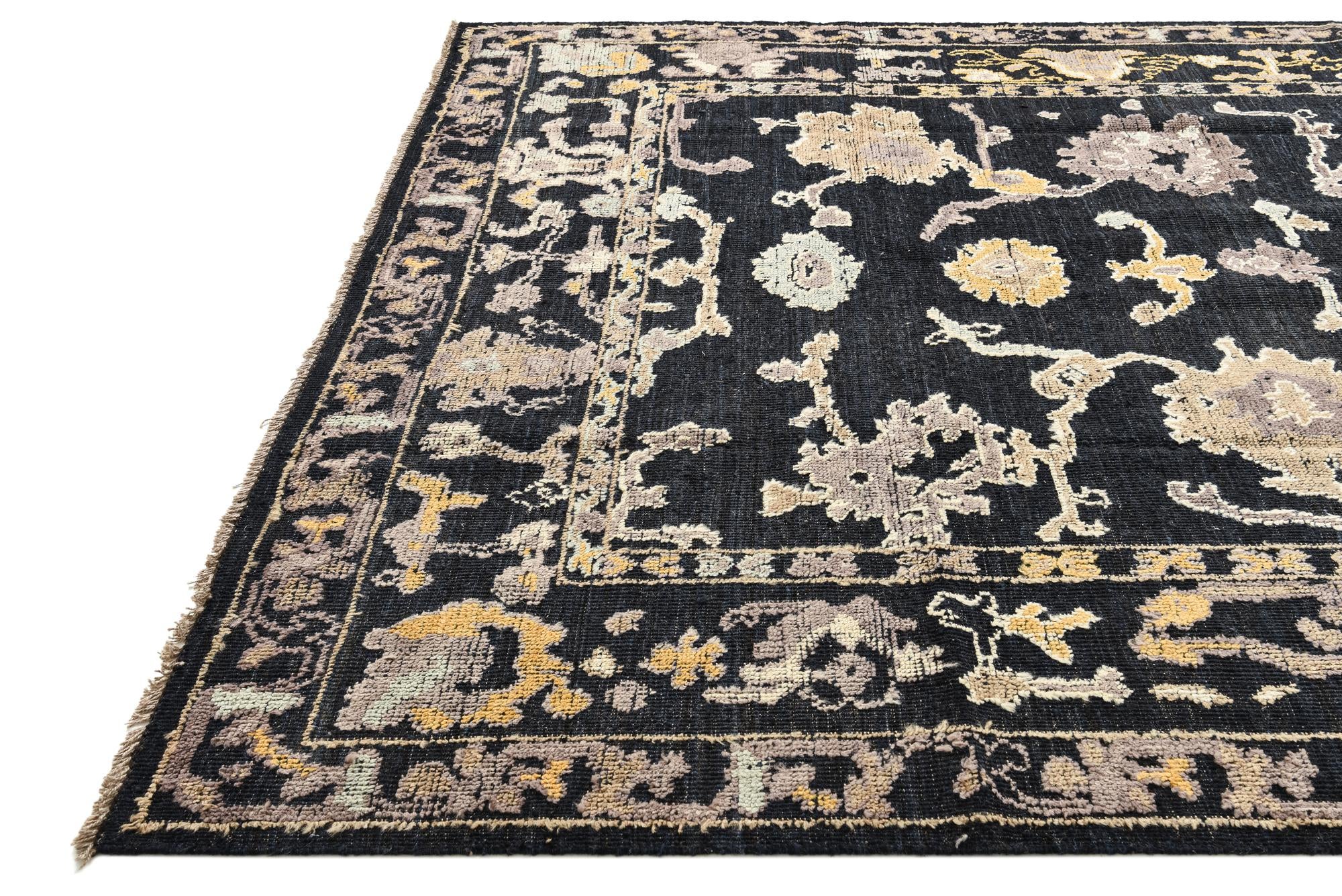 8' 5 x 10' 7 Hand Knotted Oushak Wool Rug