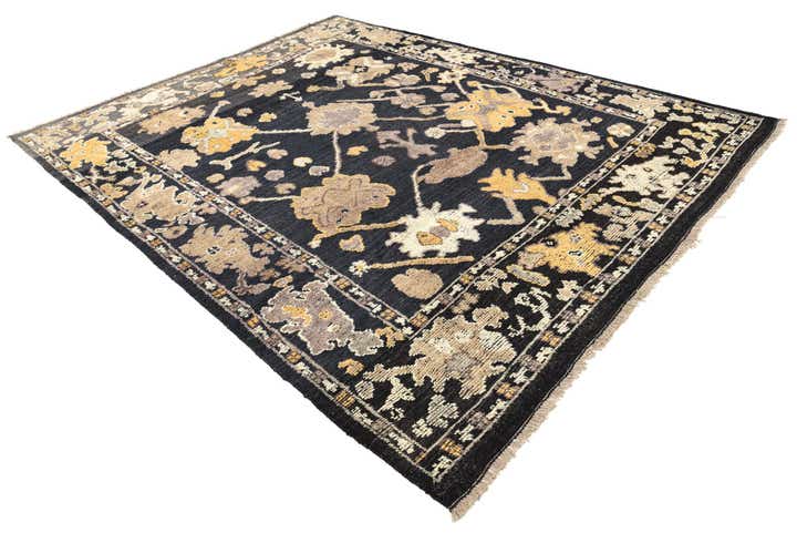 8' 2 x 10' 6 Hand Knotted Oushak Wool Rug